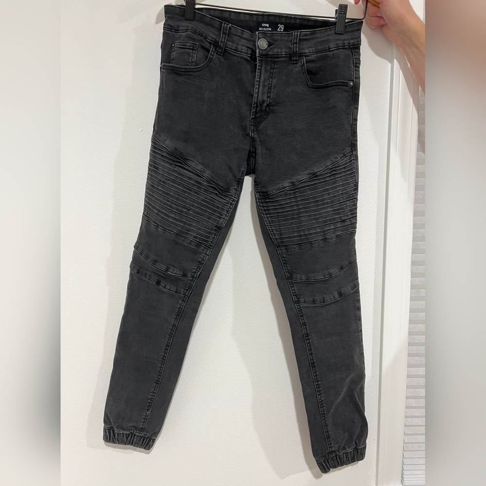 Sinsay Men's Dark Charcoal Skinny Jean Joggers